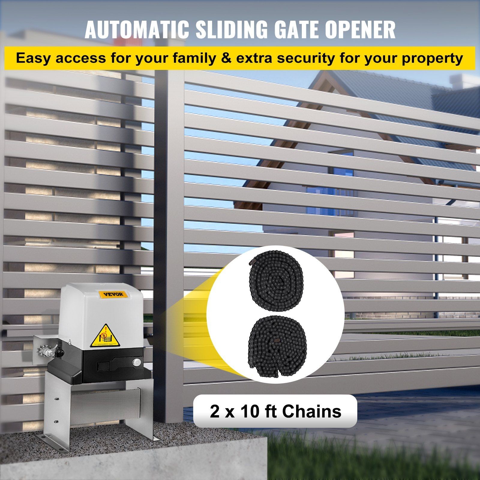 1400lb Secure Gate Opener with Obstacle Detection & Timer gallery