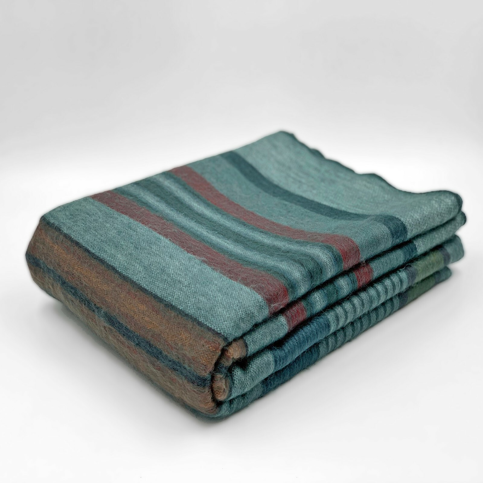 Soft and Warm Striped ALPACA Wool Throw Blanket 97"x67" Queen bed sofa couch gallery