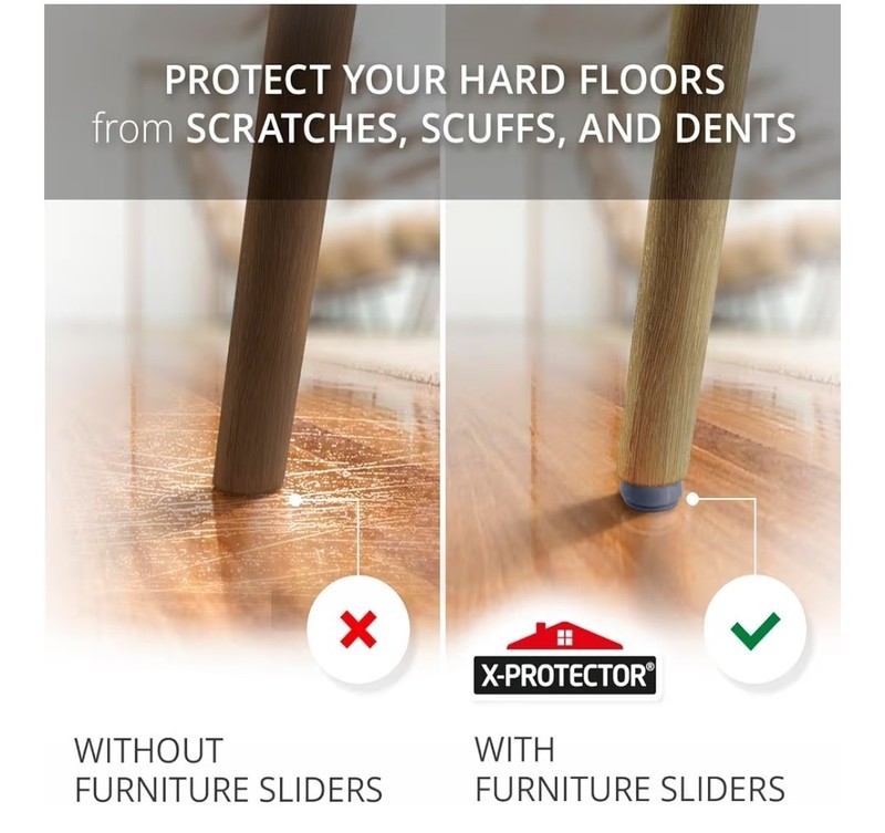 Chair Glides X-Protector – 1" -16 Pcs Screw-on Premium Chair Furniture Gliders gallery