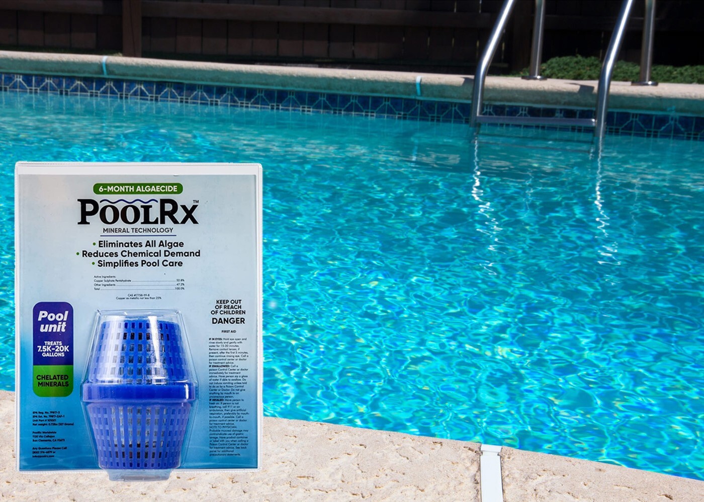 PoolRx Blue Mineral Chemical Removes Algae For Swimming Pools - (Various Size) gallery