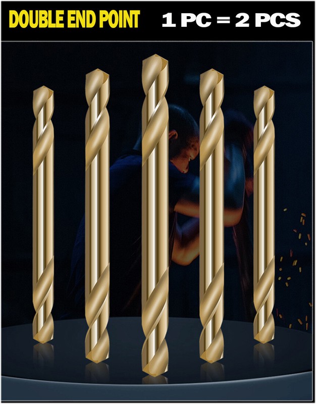 9/64 In. HSS Cobalt Drill Bit Double End Stubby Body for Steel Metal Iron-10Pcs gallery