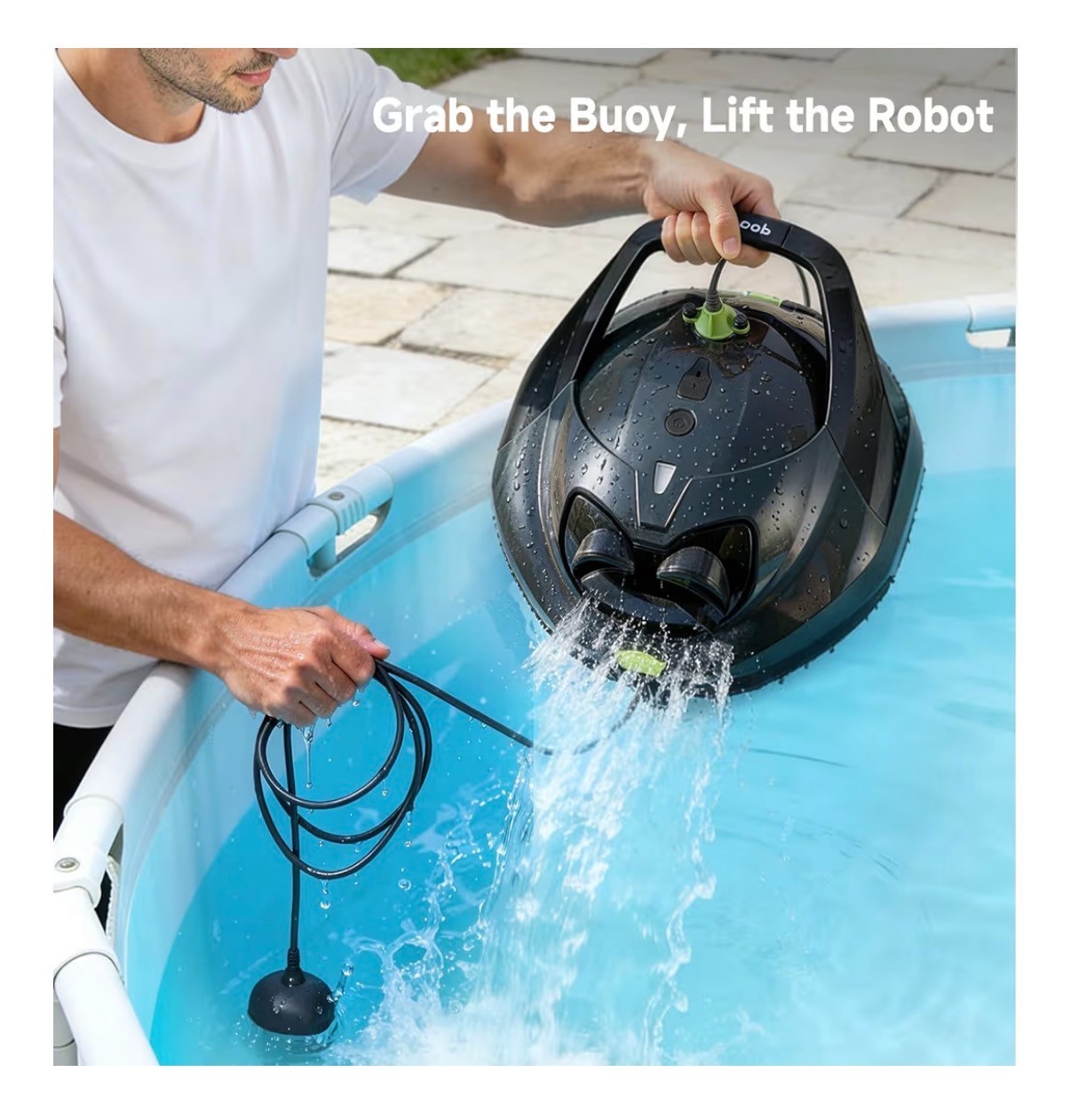 Pooloob PF1 Cordless Pool Vacuum Cleaner Robot: 150 Min Runtime, Triple Layer... gallery