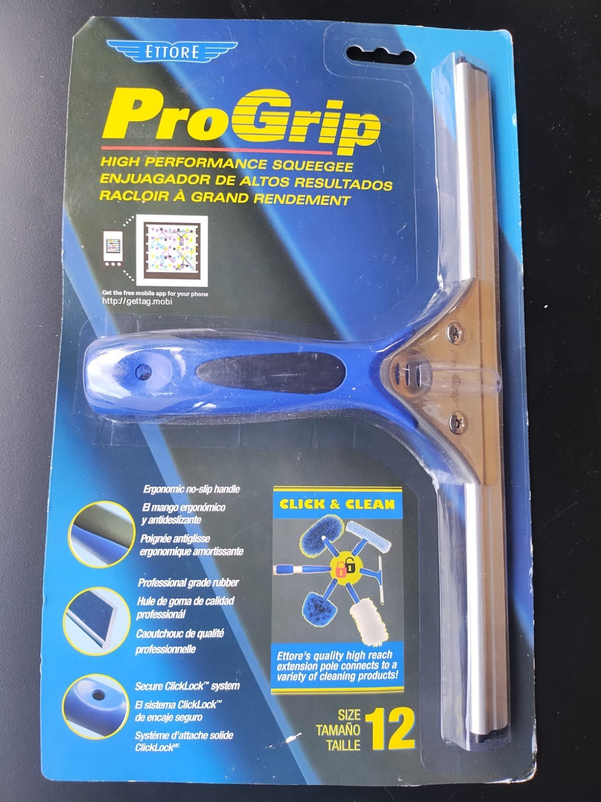 Ettore 60012 ProGrip High Performance Professional Window Squeegee 12 in. gallery