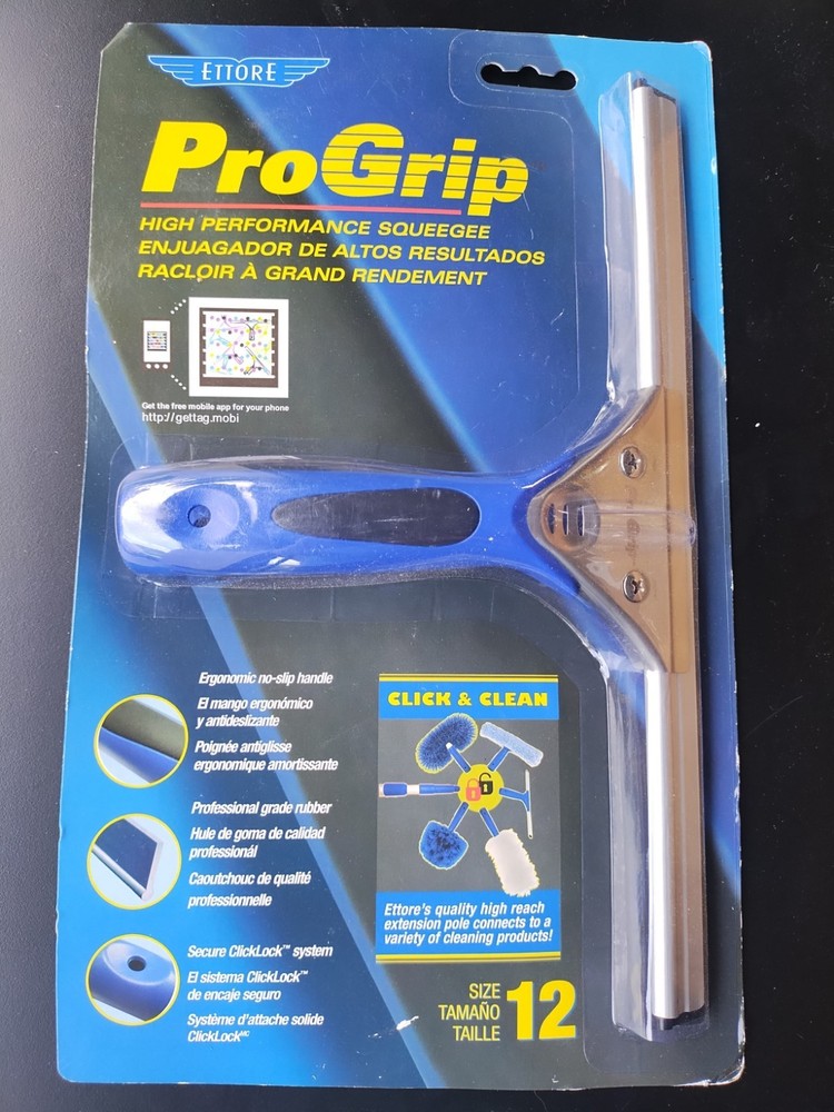 Ettore 60012 ProGrip High Performance Professional Window Squeegee 12 in.