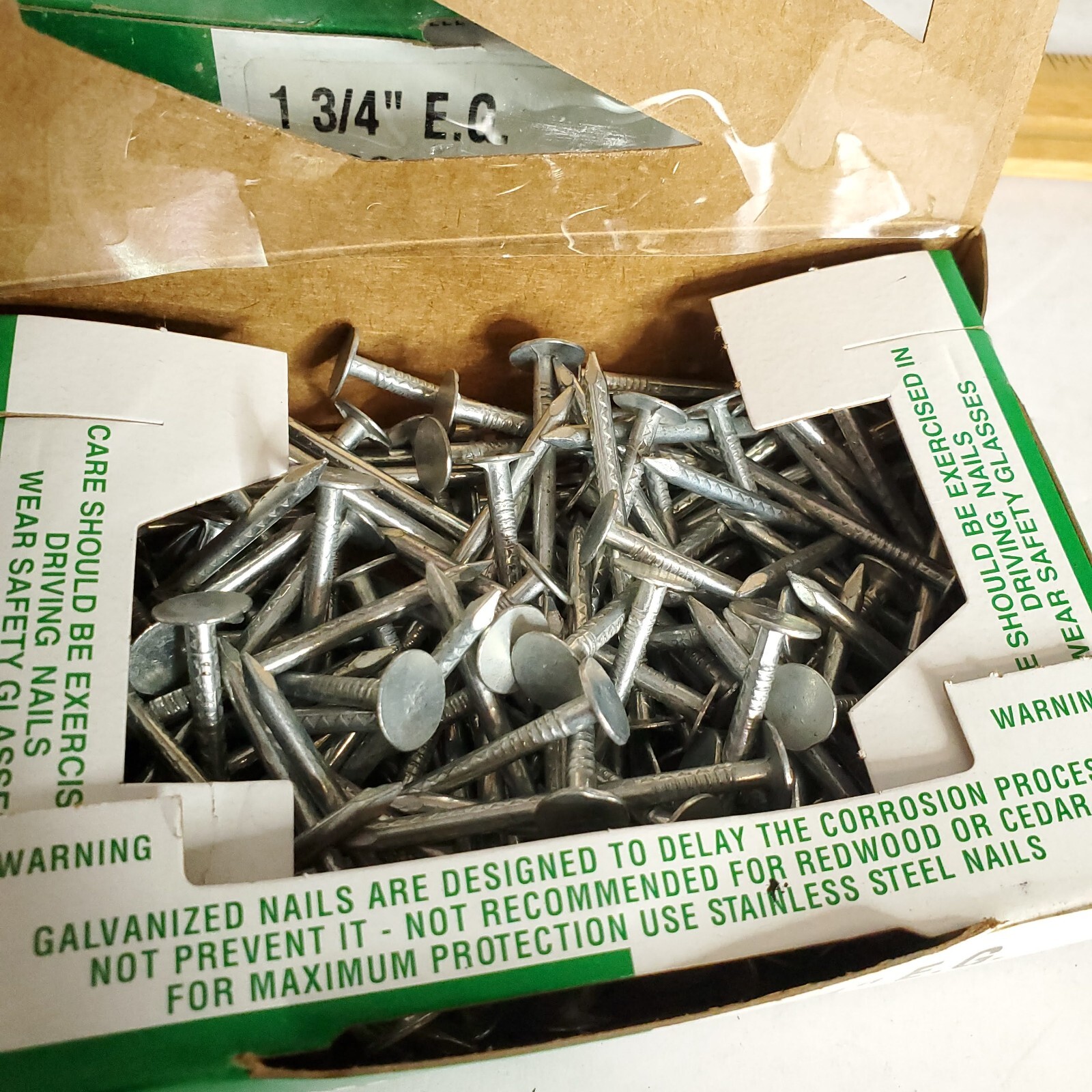 Steel & Wire Products Galvanized Roofing Nails 1 3/4" 1.75" - 5 Pounds gallery