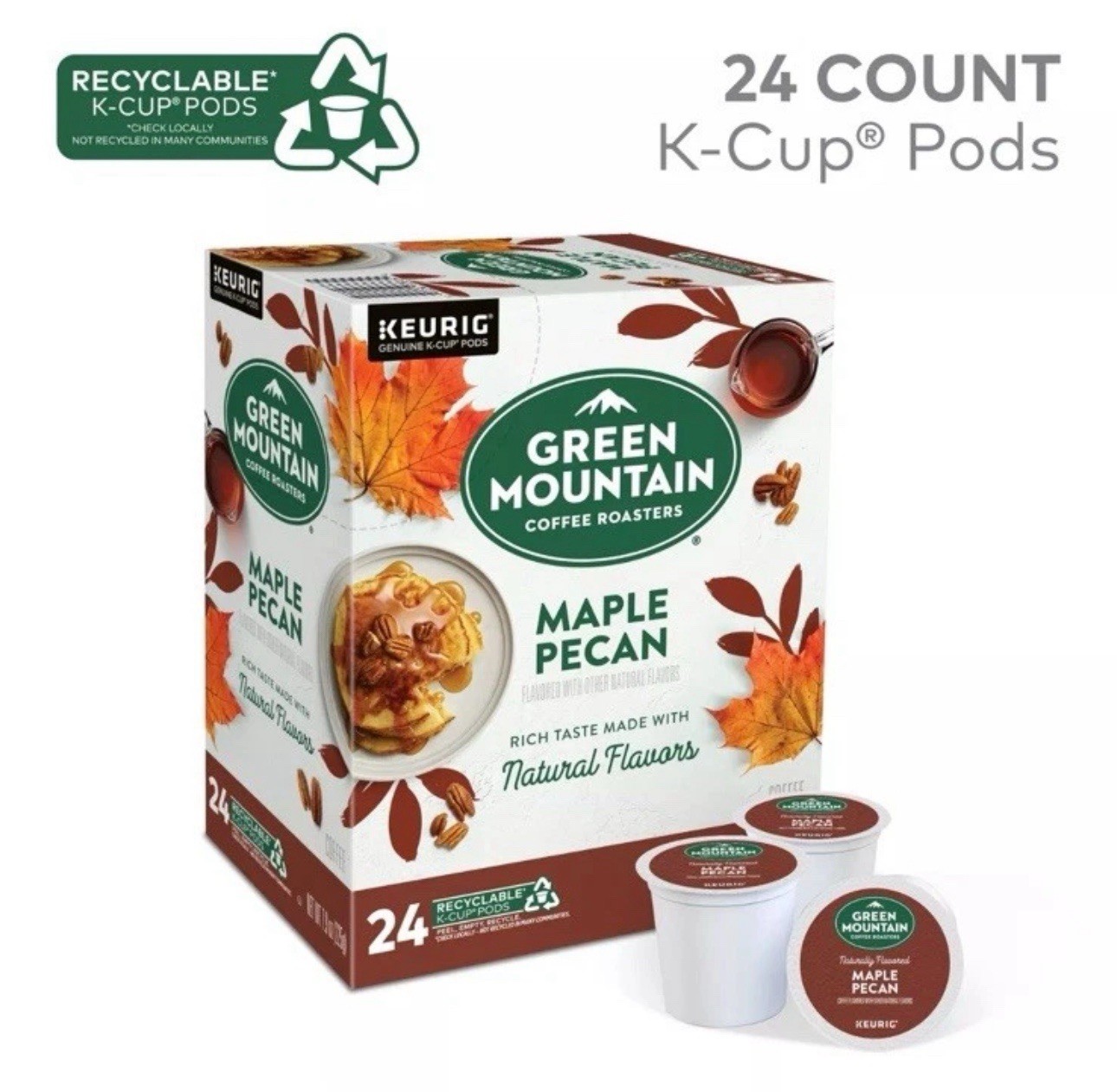 Keurig Maple Pecan Coffee K-cup 24 count exp 08-26-26 gallery