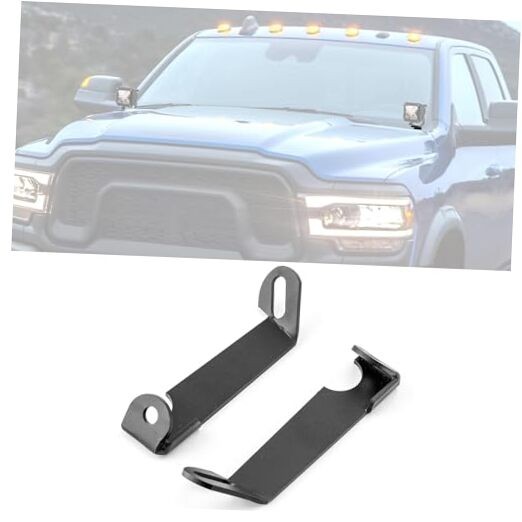 Ditch Hood Mount Bolt Brackets Upper LED Light Pods Fit Ram 2500/3500 2019-2023 gallery