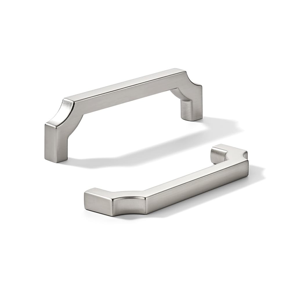 10-Pack 3-1/2 Inch Square Brushed Satin Nickel Cabinet Pulls Zinc Alloy gallery