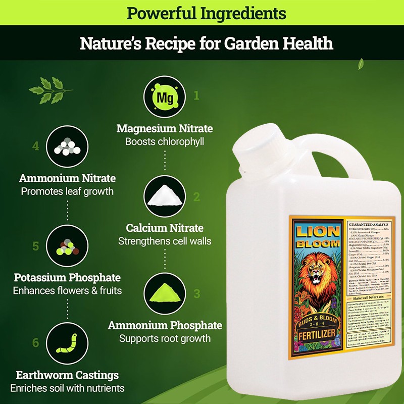 Liquid Fertilizer Concentrate - Fast Acting Formula for Vicious Growth 32oz gallery