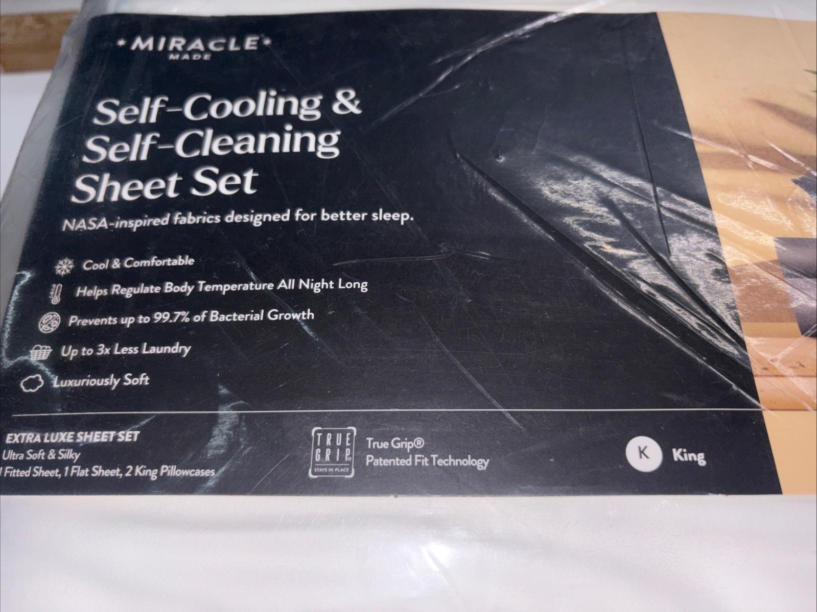 Miracle Made Sheet Set KING Luxe Self-Cooling Self-Cleaning -white- NWT gallery