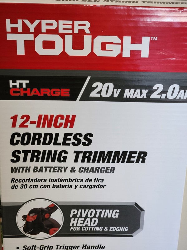 Hyper Tough 20V Max 12" Cordless String Trimmer w Battery & Charger BNIB gallery