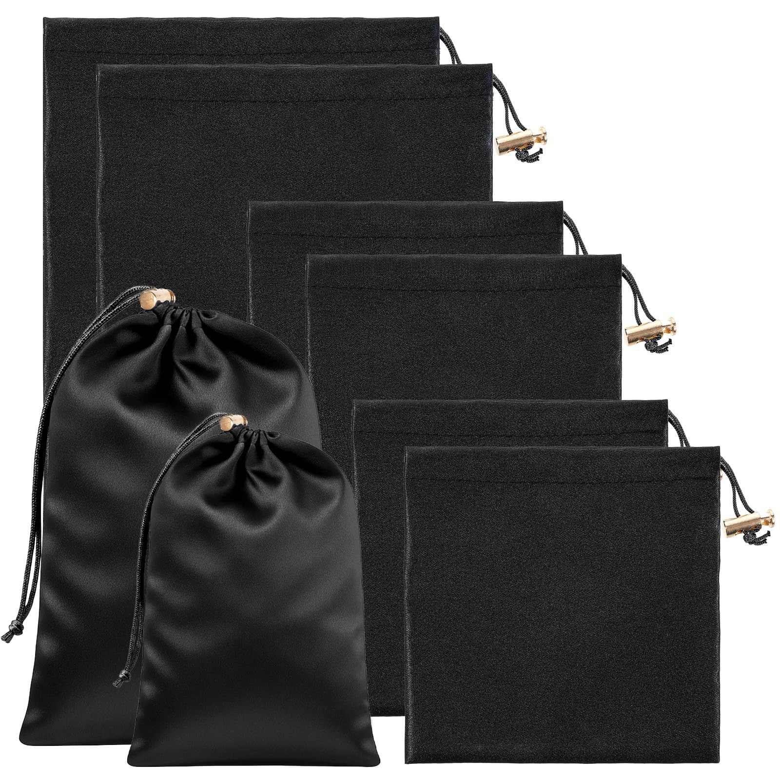 Toy Storage Bags, 6 Pcs Quality Satin Silk Drawstring Pouch Adjustable Microf... gallery