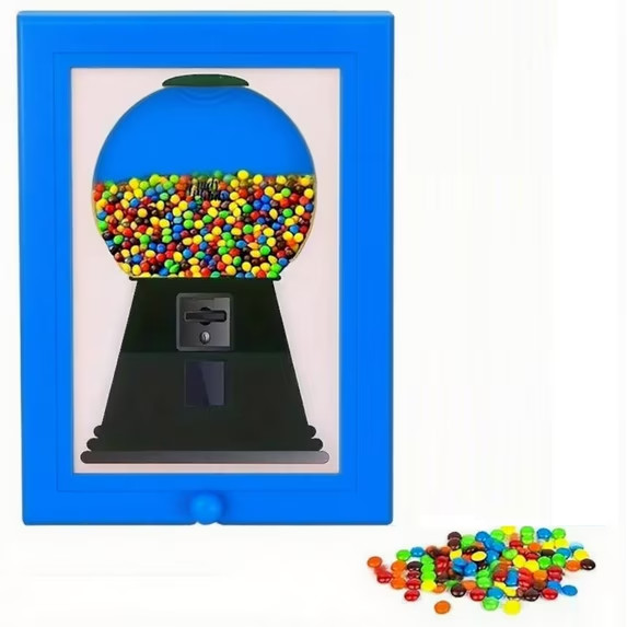 Wall Mount Candy Dispenser Frame, Gumball Machine Photo Picture Hanging Decor gallery