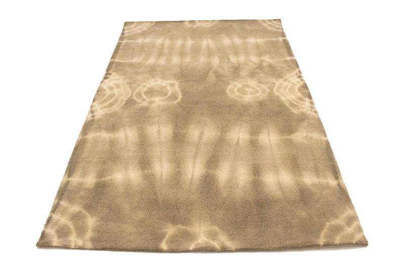 Brown Hand-Tufted Tie-Dye Design Rug Modern Carpet Contemporary Decor 5x8 ft gallery