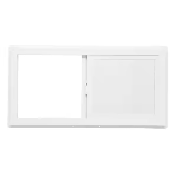 Basement Slider Vinyl Windows Dual Pane Insulated Glass 32in x 16 in White TAFCO gallery