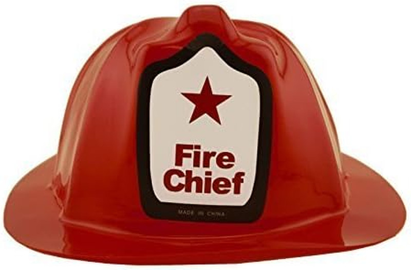 24 Pack Fire Chief Plastic Hat Red Child Size Firefighter Birthday Party Favors gallery