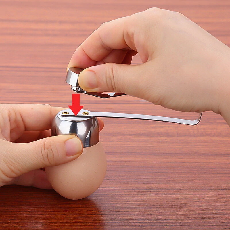 Stainless Steel Egg Topper Cutter Shell Opener Boiled Raw Egg Cracker Knocker gallery