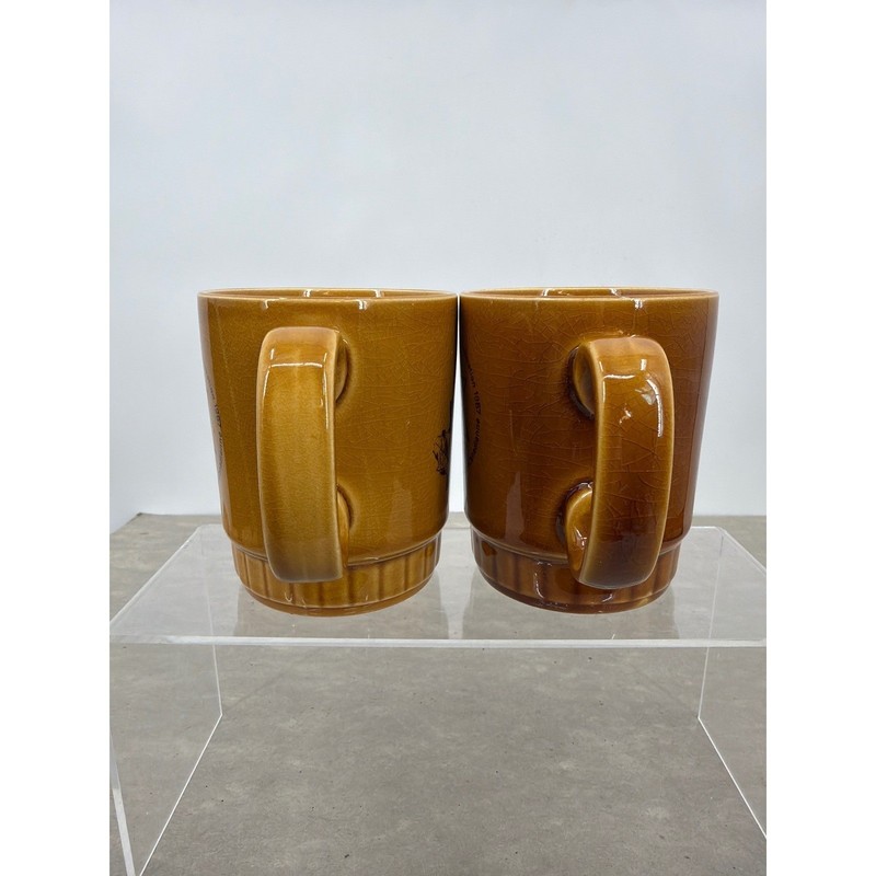 Royal Worcester Crown Ware 1967 Centennial of Canadian Confederation Mugs Set 2 gallery