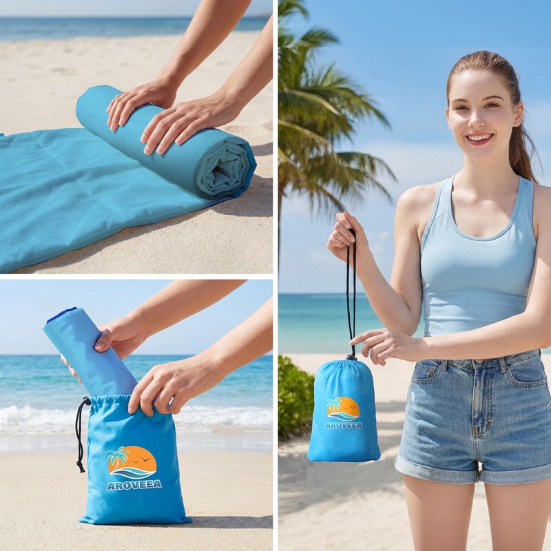 Beach Blanket Waterproof Sandproof 1-7 Adult Oversized 78 '' × 81 '' Lightwei... gallery
