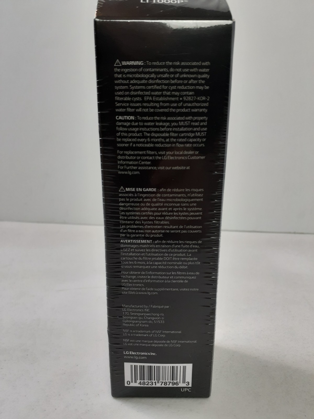 LG Water Filter Replacement Cartridge LT1000P/PC/PCS New in Sealed Original Pkg gallery