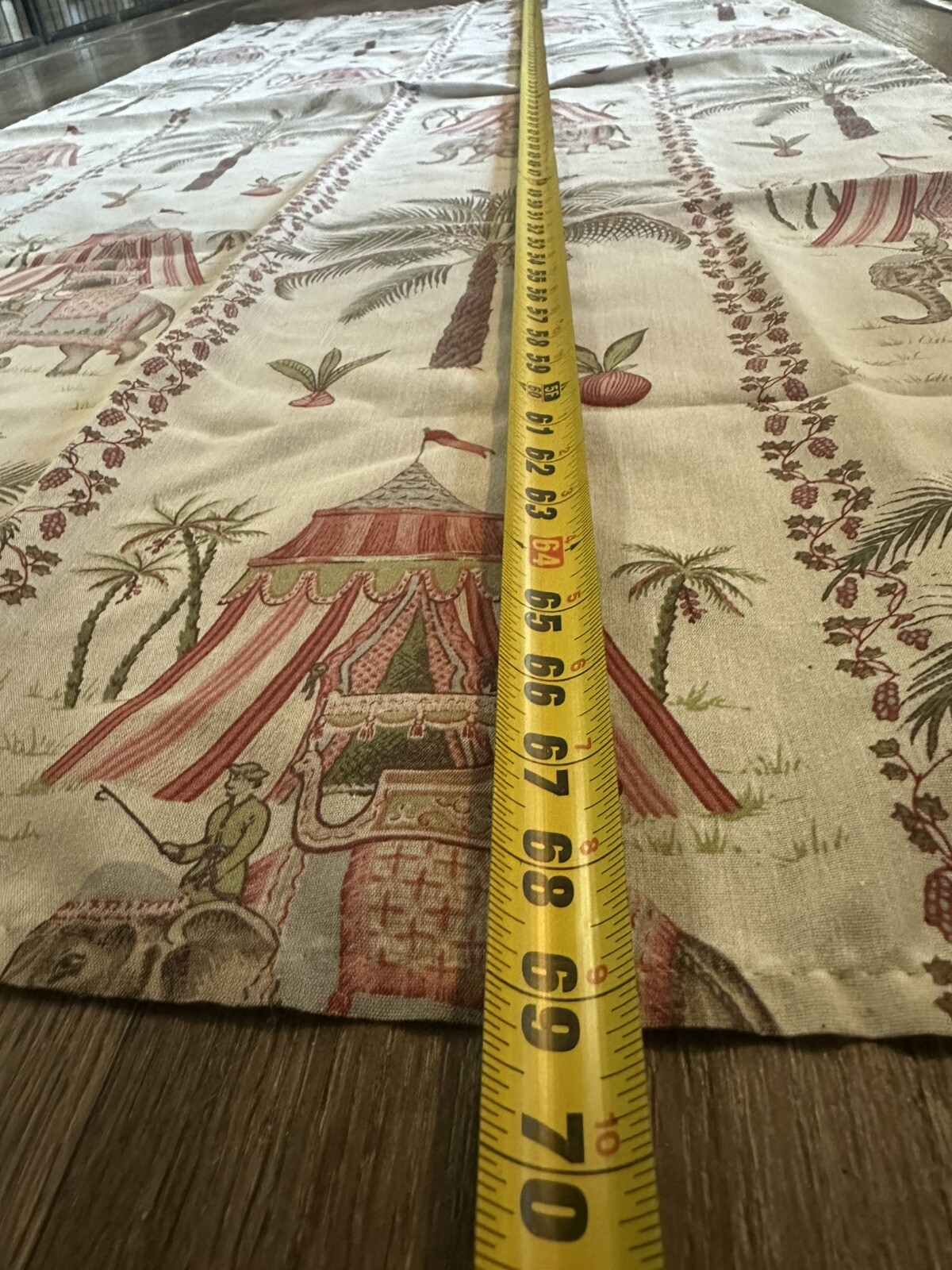 2 Shower Curtain Panels India Palm Tree Elephant Theme Cloth 69"x34" gallery