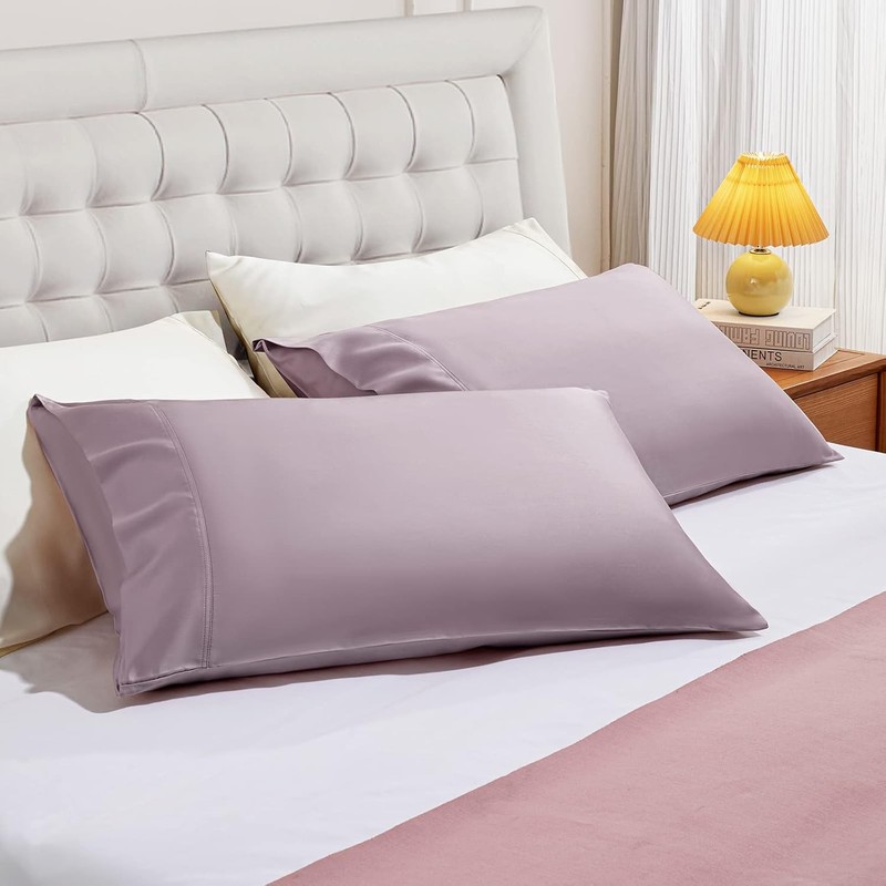 Premium 100% Eucalyptus Tencel Lyocell Cooling Pillowcase Set of 2 Moisture gallery