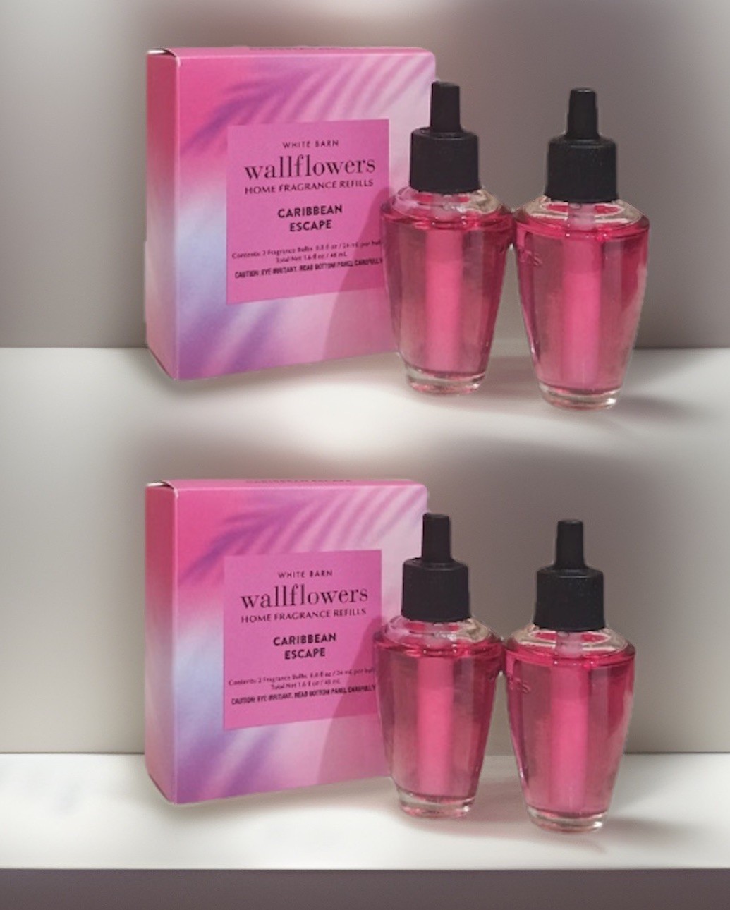 2 X 2 Pack Boxes Bath and Body Works CARIBBEAN ESCAPE Wallflower Refills gallery