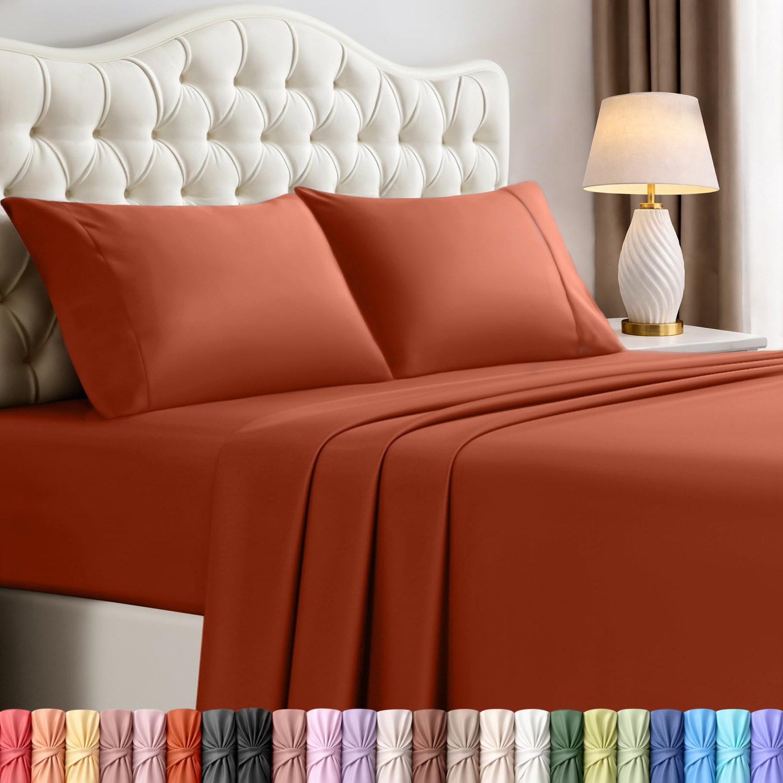 Utopia Bedding California King Size Sheet Set – 4 Piece Bed Sheets, Soft and ... gallery