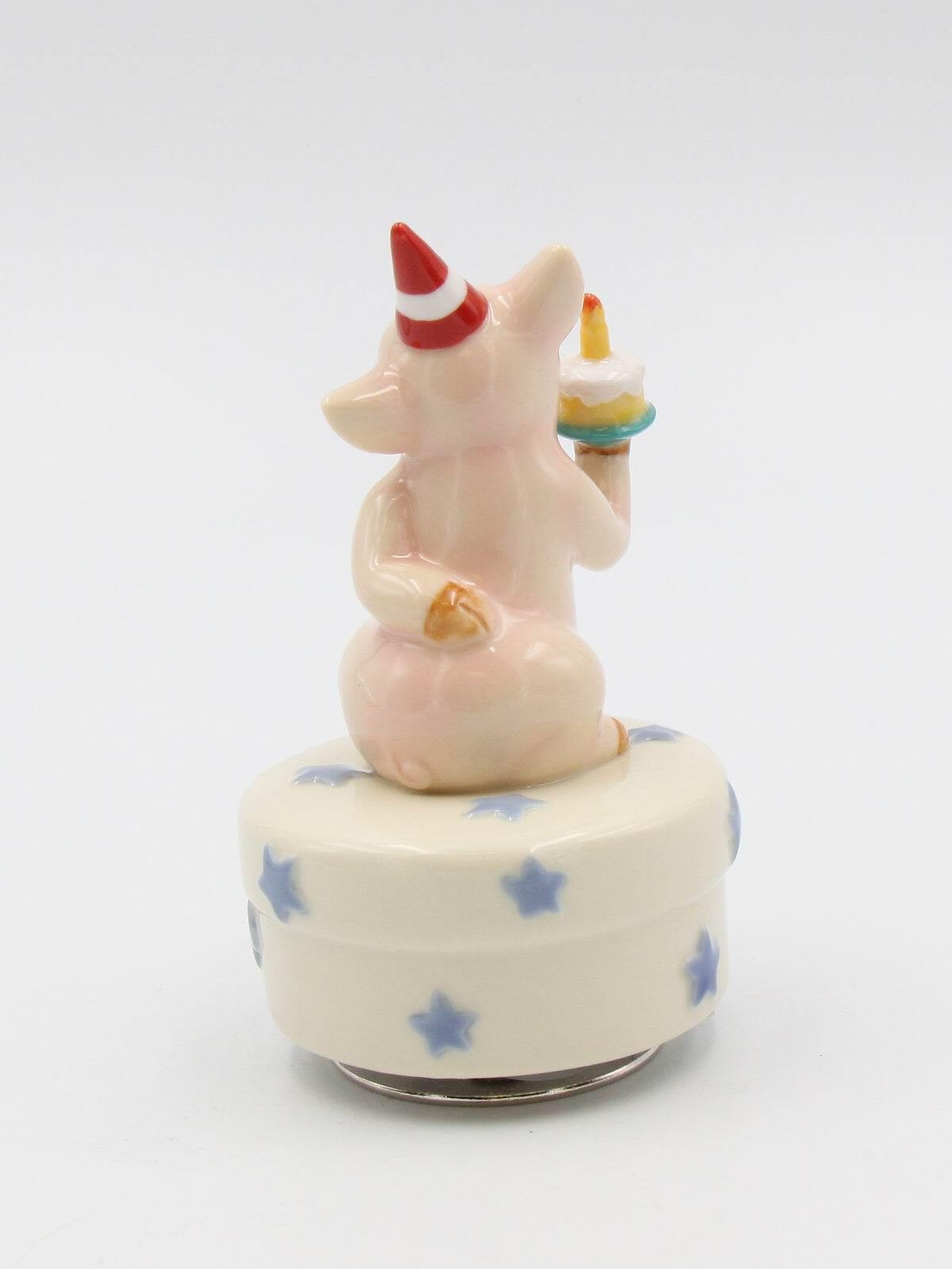 Happy Birthday Ceramic Pig Music Box, Home Décor, Gift for Her, Gift for Mom, Ki gallery