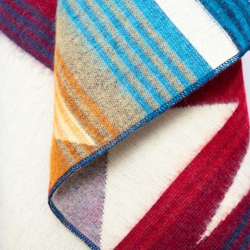 EXTRA LARGE ALPACA WOOL BLANKET SOFT & WARM REVERSIBLE SOUTHWEST CROSS PATTERN gallery