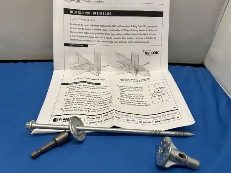 6 BOXES (36 SETS) FASTEN-MASTER ThruLOK 8" SCREW BOLT FASTENING SYSTEM gallery