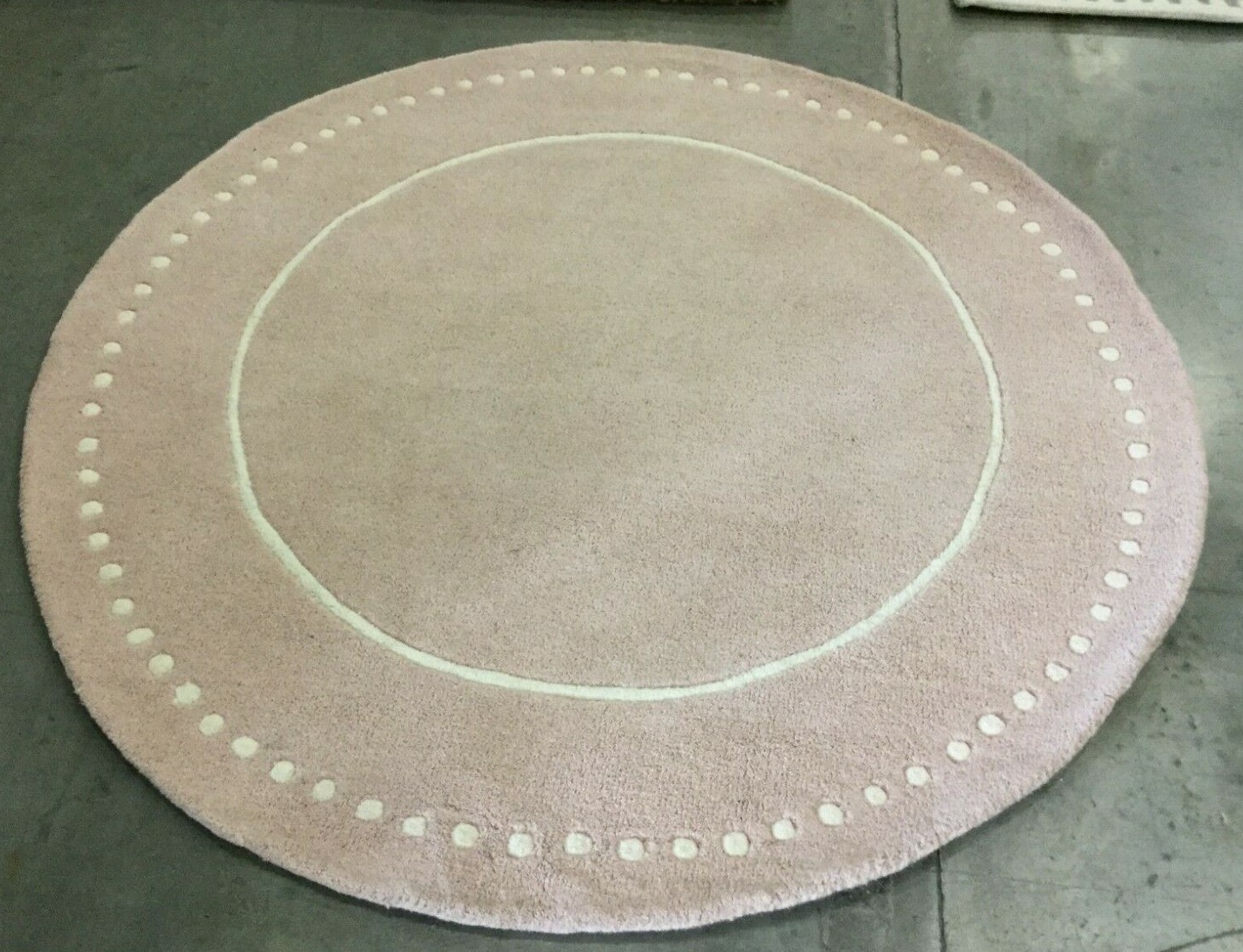 LIGHT PINK / IVORY 5' X 5' Round Stained Rug Reduced Price 1172645965 BEL151M-5R gallery