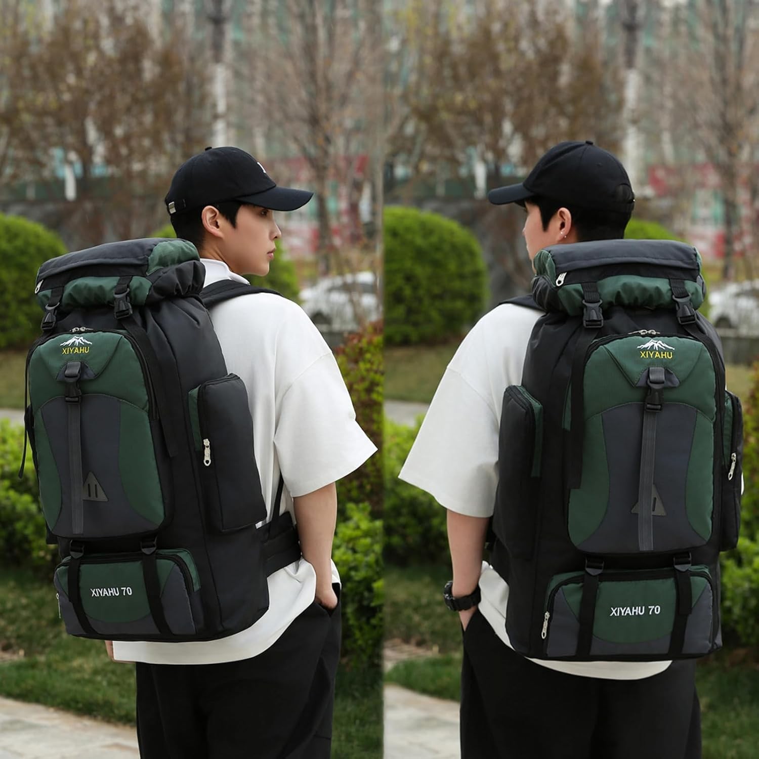 70L Hiking Backpack Large Camping Pack Backpacking Bag Rucking Backpack 5