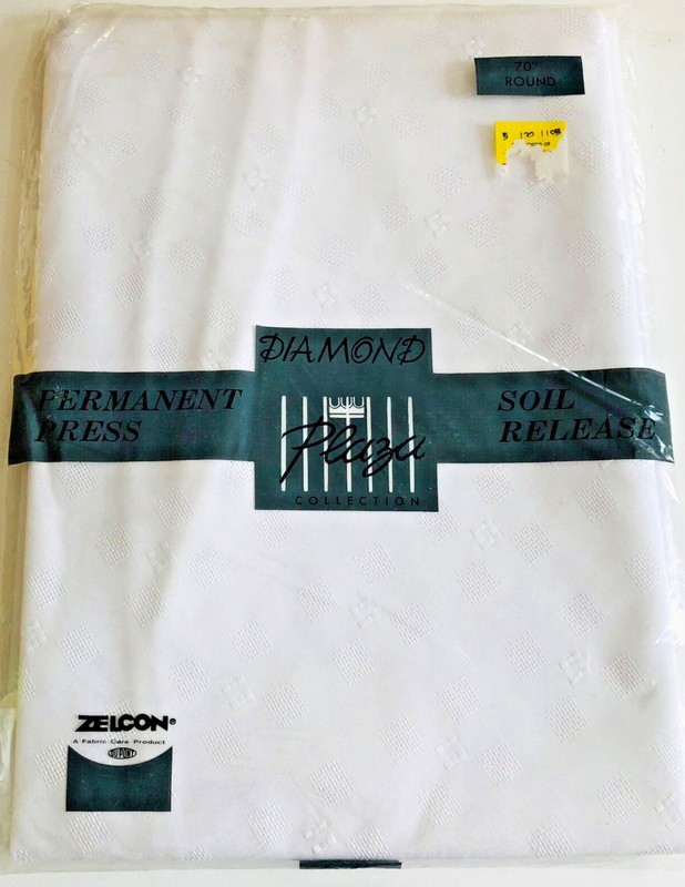 VINTAGE NEW RECTANGLE OR ROUND TABLECLOTH VARIETY NEW IN SEALED PACK SELECT ONE gallery