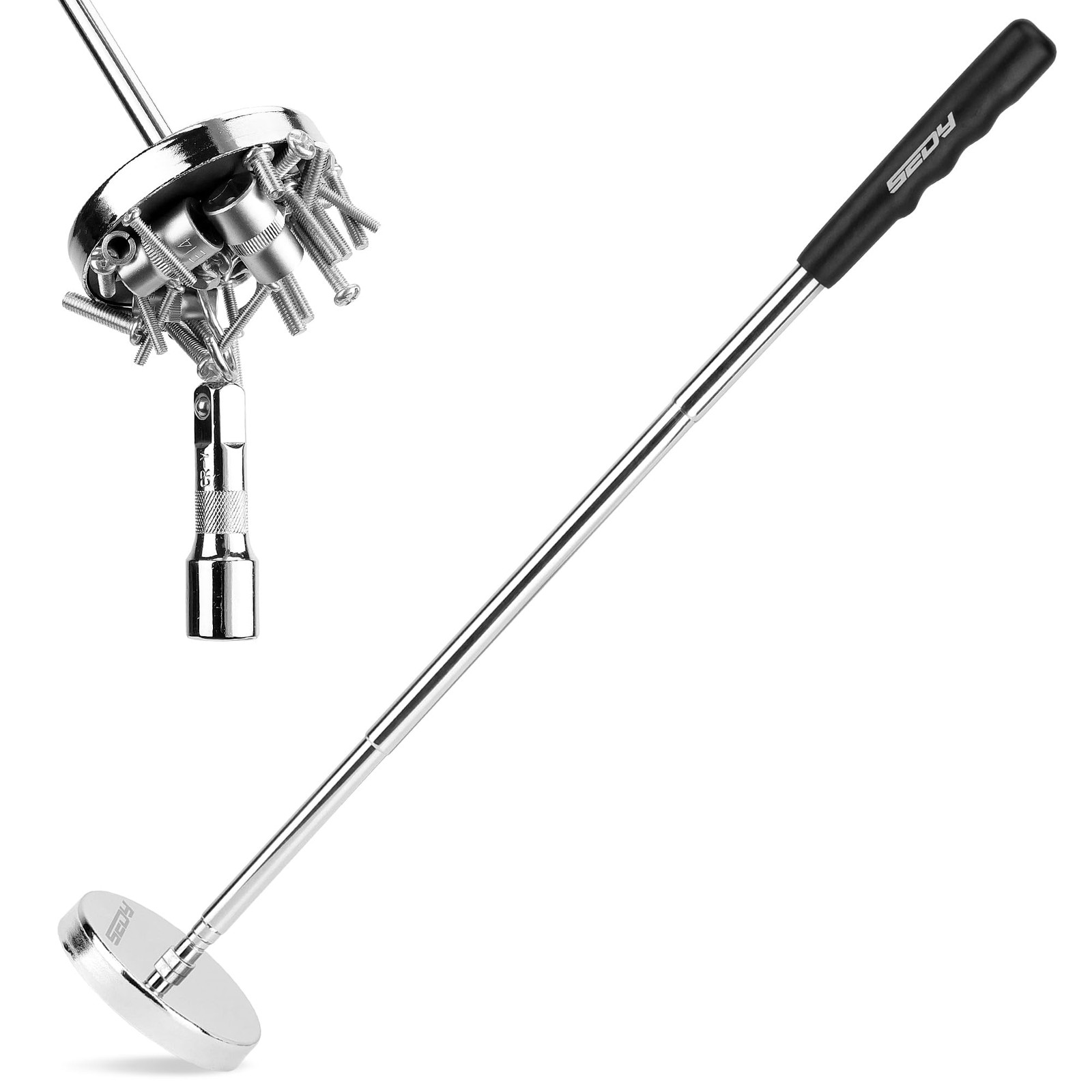 Telescoping Magnetic Sweeper Pickup Tool Strong Magnet Pick up Nails Screws and gallery