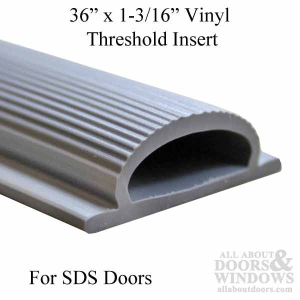 36" x 1-3/16" Gray Vinyl Threshold Insert for SDS Doors gallery