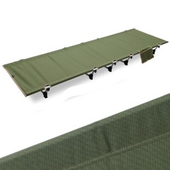 Ultralight Folding Camping Cot Hiking Sleeping Bed for Adults with Side Pocket
