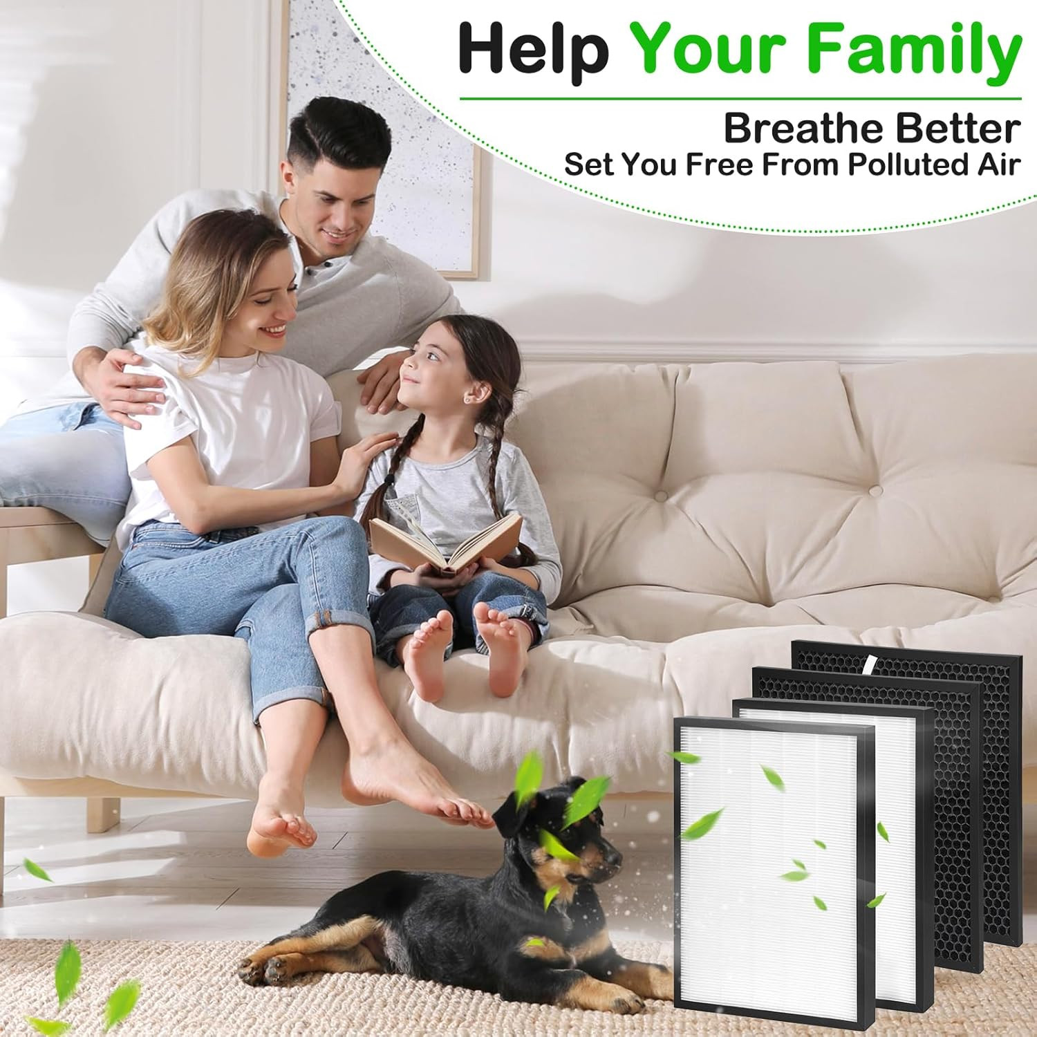 Winix HR950/HR1000 Filter Set - 2 HEPA & 2 Activated Carbon Filters gallery