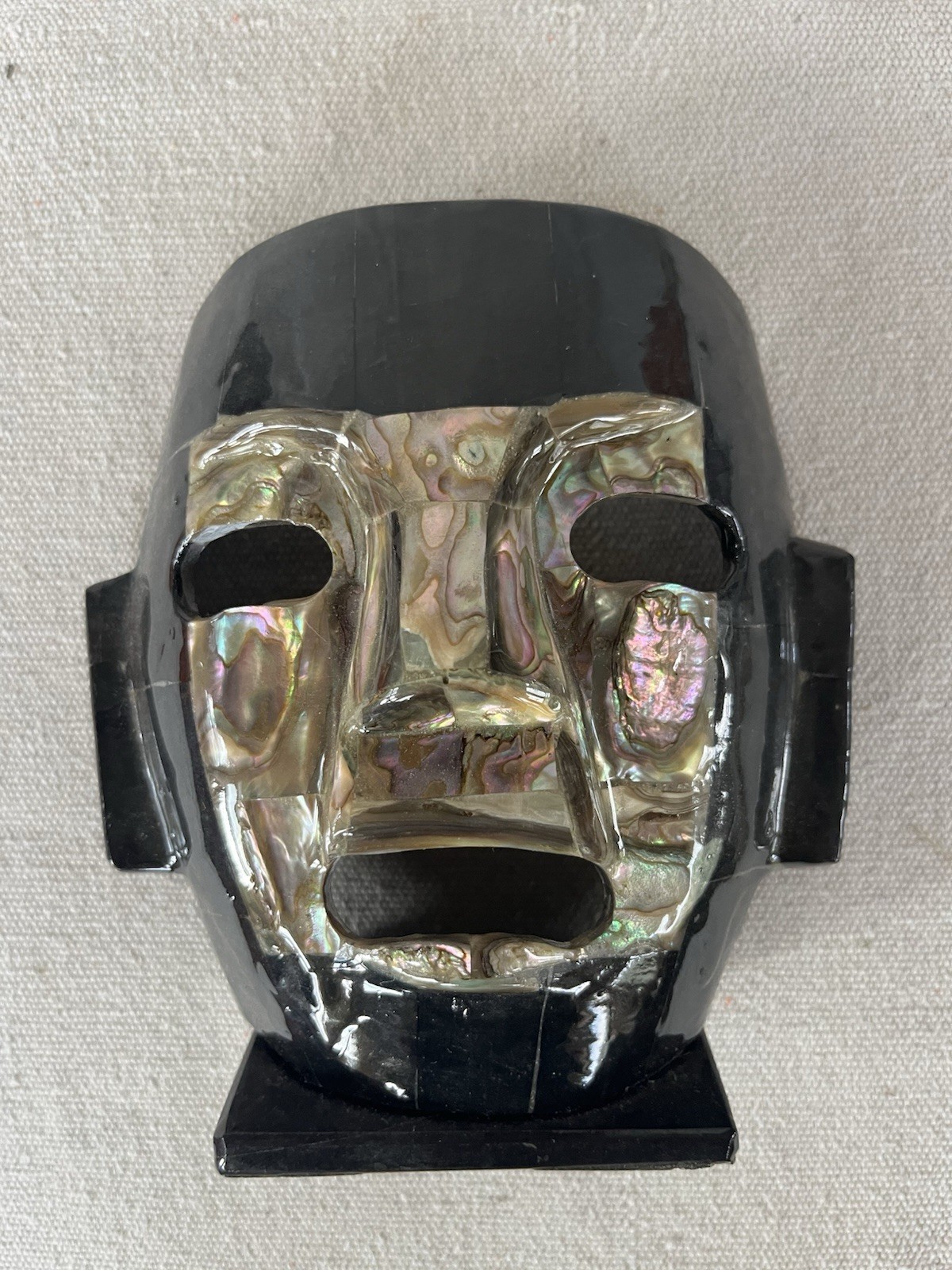 Vintage Free-Standing Abalone? Cultural Ethnic Tiki Tropical Decorative Mask gallery