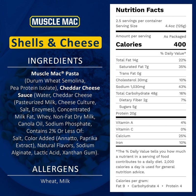 Muscle Mac® | Shells & Cheese Pasta For All Ages, 20 Grams Of Protein Per Ser... gallery