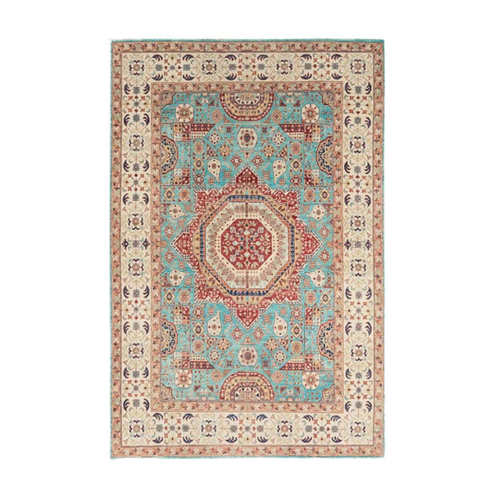 5.4 x 8.2 ft Hand Knotted Mamlook Rug gallery