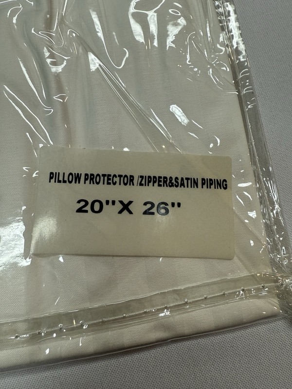 Pillow Protector Standard 20x26” 340 Thread Count 100% Cotton Zipper New 👀🔥 gallery