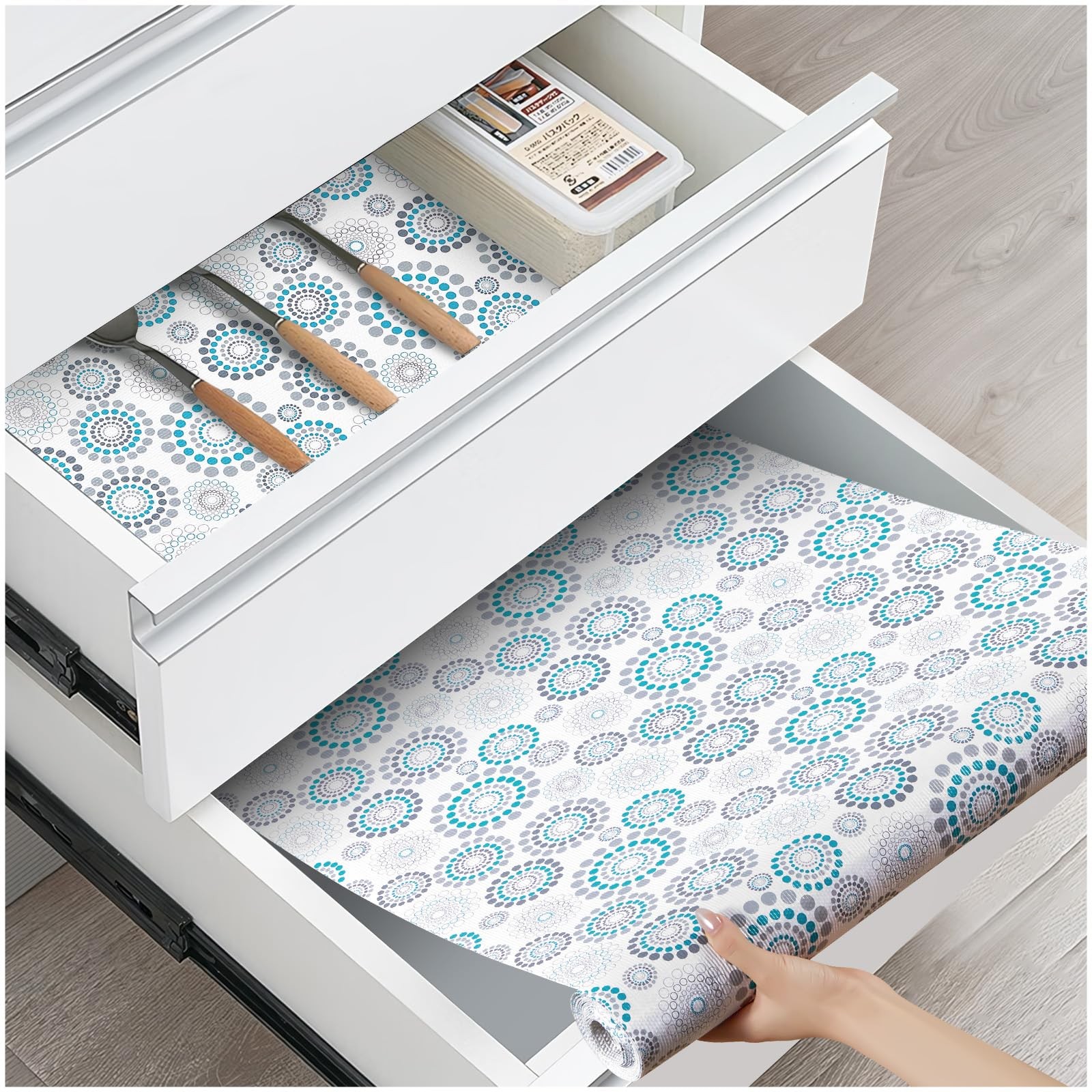 Drawer and Shelf Liner, Non-Slip Kitchen Cabinet Liners Non-Adhesive Thick St... gallery