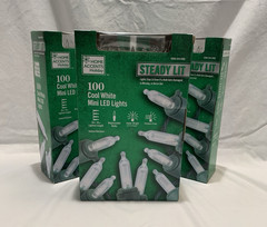 (3) 100 Count Mini LED String Christmas Lights White Super Bright Steady Lit NEW