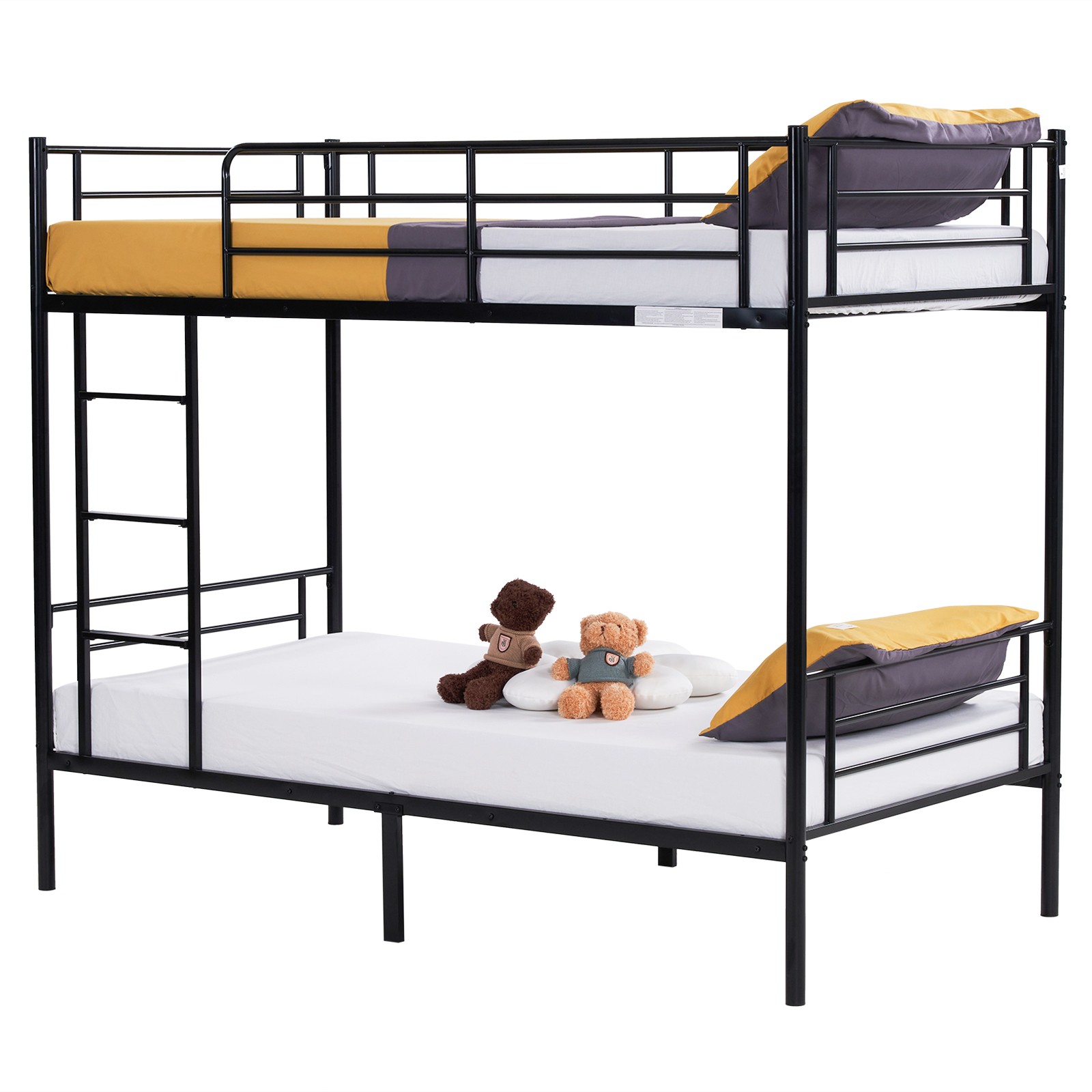 Bunk Bed Frame Metal Small Twin Over Twin Beds Ladder Guardrail Kids Bedroom gallery