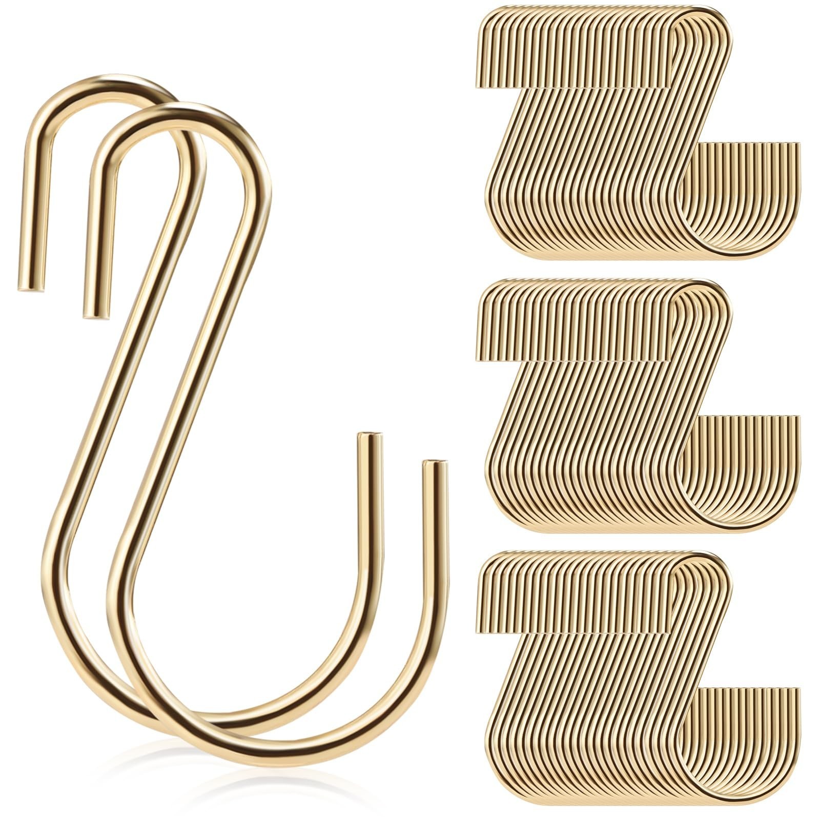 Sratte 150 Pcs S Hooks for Hanging 1.8 Inch Heavy Duty S Hooks Bulk Curtain H... gallery