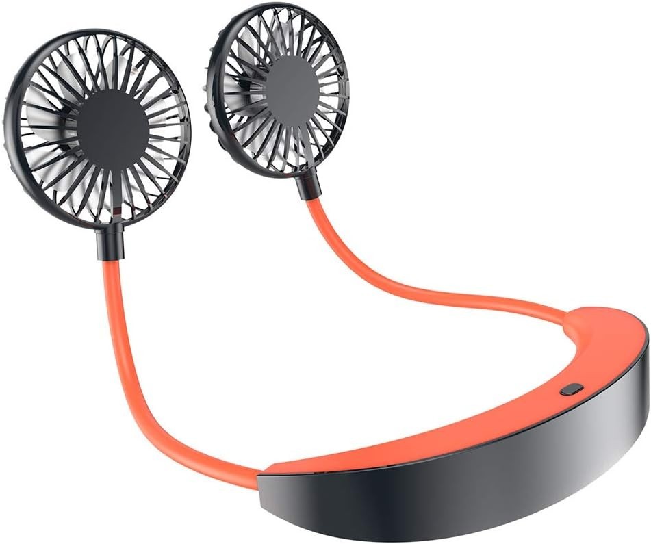 2Pack Neck Fan Hands Free USB Rechargeable 5200mAh 3 Speed 360° gallery