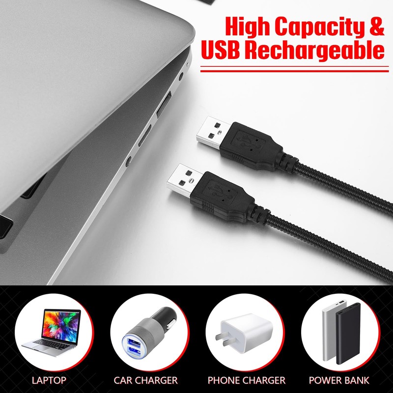2 Pieces USB LED Light for Laptop Keyboard Gooseneck Light Computer Lamp Flex... gallery