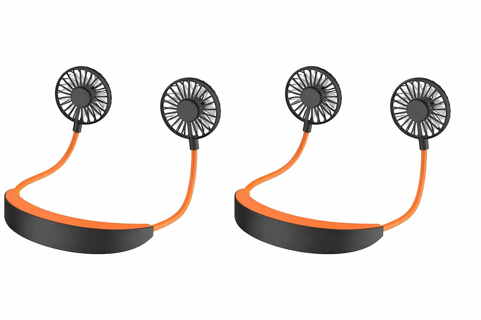 2Pack Neck Fan Hands Free USB Rechargeable 5200mAh 3 Speed 360° gallery