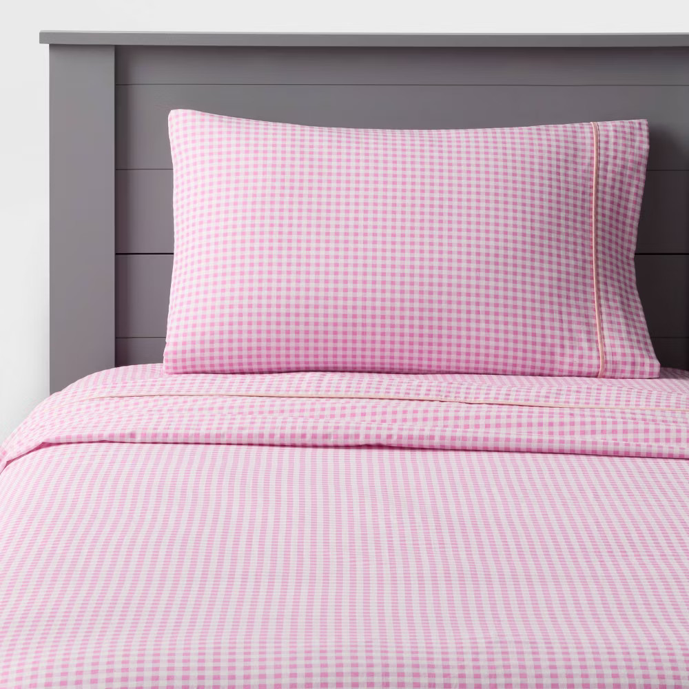 Full Gingham Kids' Cotton Sheet Set - Pillowfort gallery